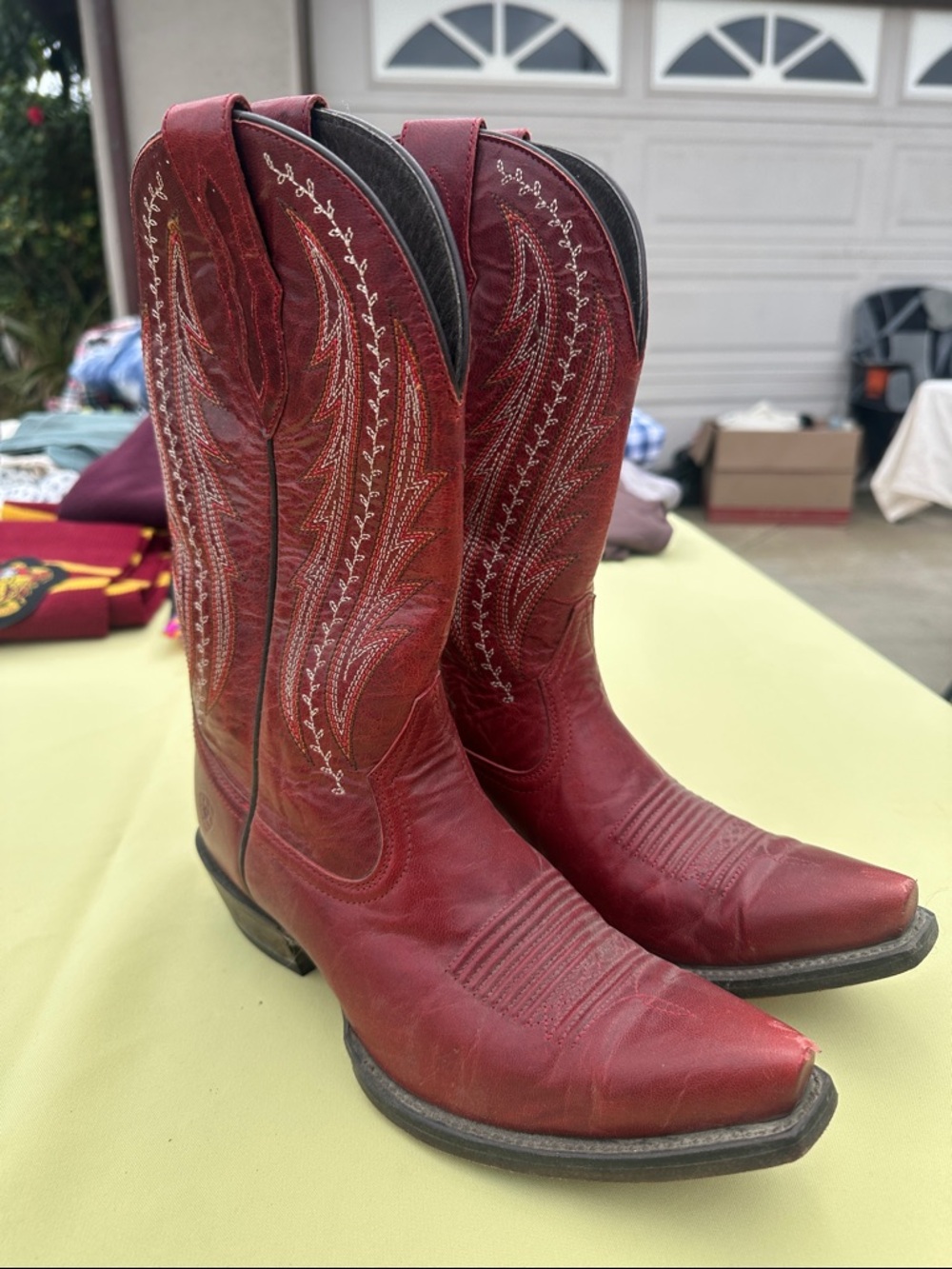 Red Leather Cowboy Boots